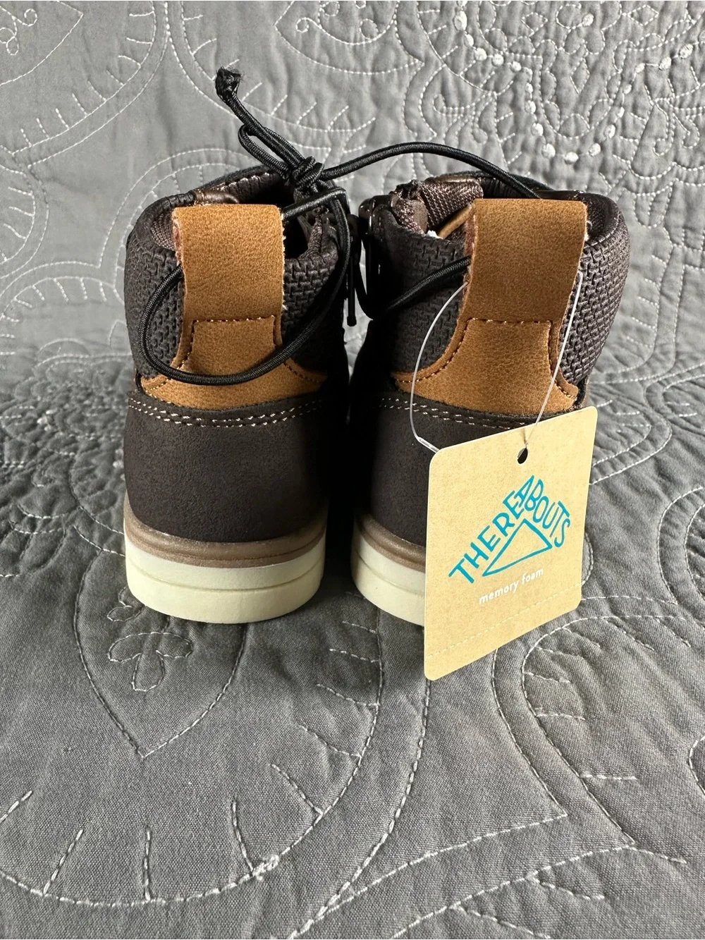 Thereabouts Toddler Boys Brown Lil Asher Flat Heel Boots NWT Size Toddler 6